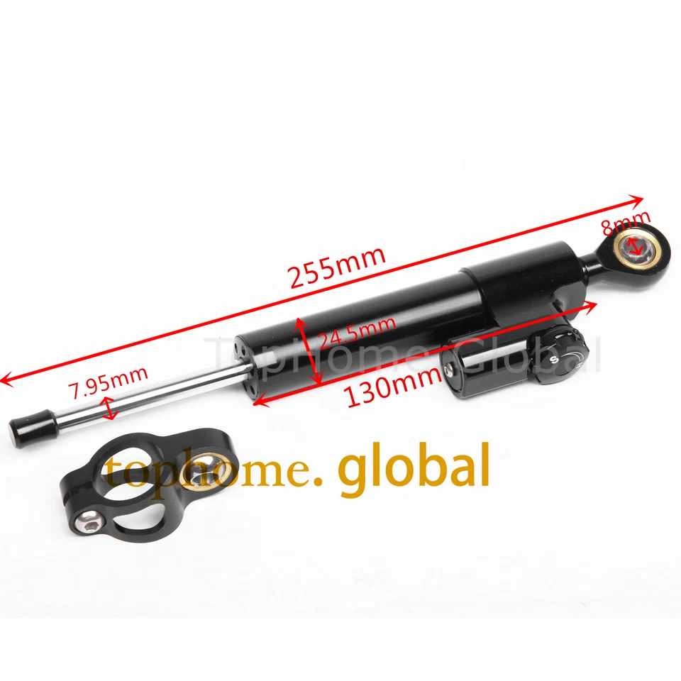 Amortiguador de dirección ajustable universal para Yamaha Honda Ducati Kawasaki Foto 4 de 4