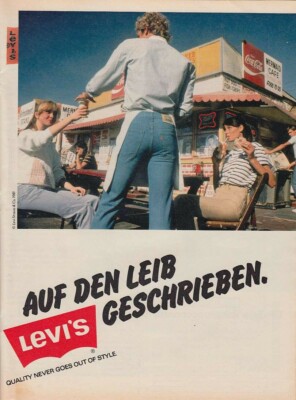 LEVI'S Jeans - Reklame Werbeanzeige Original-Werbung 1981 (1)