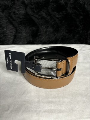 NWT Michael Kors leather belt NWT Michael Kors MK Signature Brown Leather Gold Charm Belt  main image 4