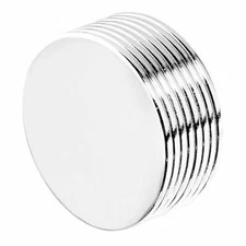 1.25 x 1/16 Inch Thin Neodymium Rare Earth Disc Magnets N52 (8 Pack)