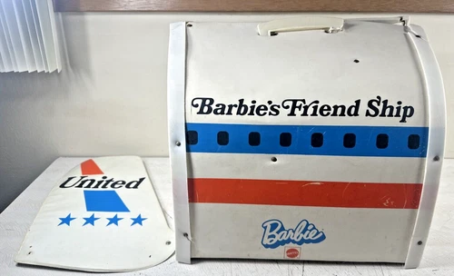 Vintage 1972 Mattel Barbie's Friend Ship Airplane United Airlines