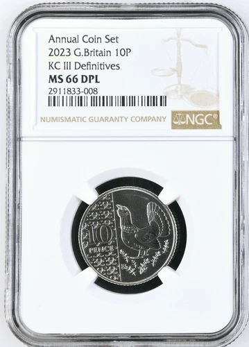 2023 Great Britain 10 Pence King Charles III NGC MS 66 DPL