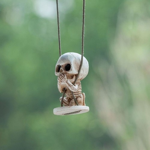 Rearview mirror Skull Halloween creative car pendant - Picture 2 of 6