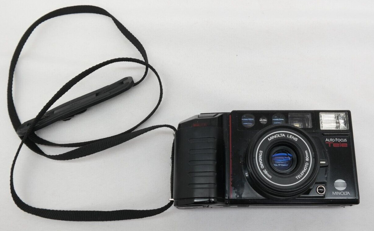 Vintage Minolta AF-Tele Auto Focus 35mm Film Camera Telephoto 60mm Lens TF