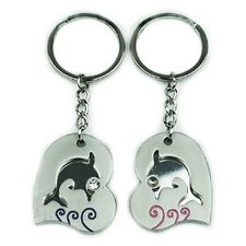 Dolphin Couple Key Chains