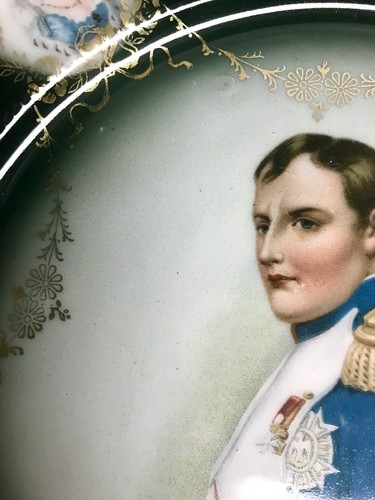 Antiker NAPOLEON vergoldeter Teller Z.S. & CO. Bavaria JOSEPHINE Mistress Damen Frauen - Bild 8 von 12