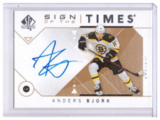 Anders Bjork 2018-19 SP Authentic Sign of the Times Autograph Card #SOTT-AB