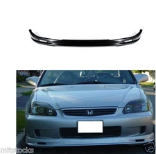 FOR 1999-2000 CIVIC 2 3 4 DOOR MUGEN PP BLACK ADD-ON FRONT BUMPER LIP SPOILER