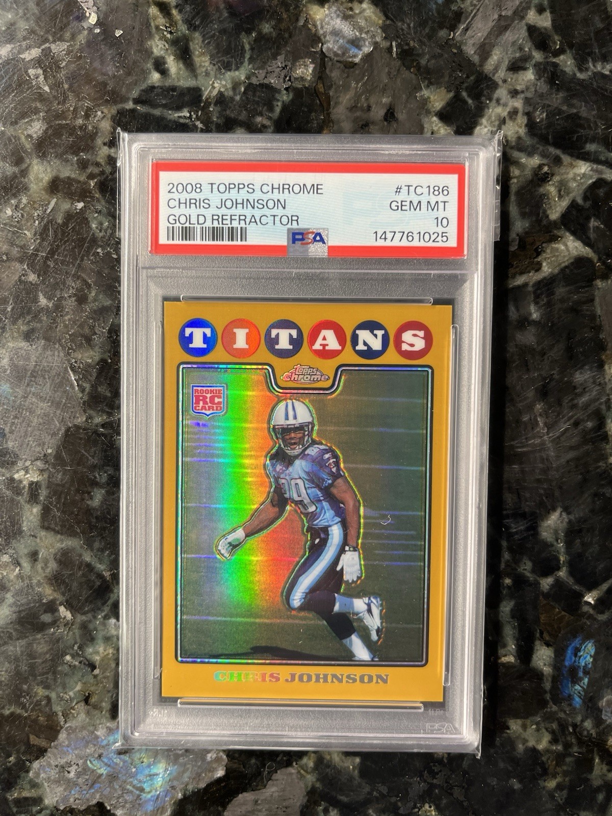 Chris Johnson Topps Chrome #TC186 Gold Refractor