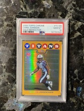 2008 Topps Chrome Chris Johnson #TC186 Gold Rookie /199 PSA 10