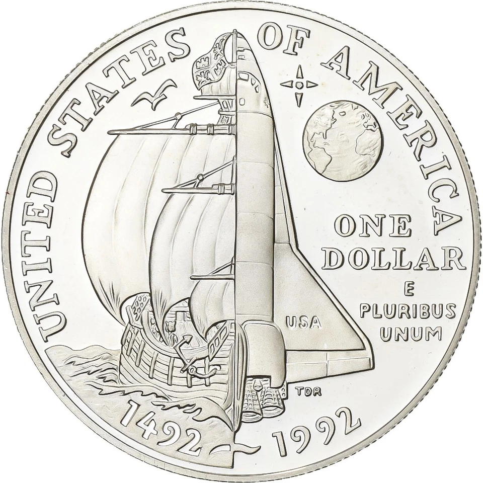 [#199328] United States, Dollar, 1992, U.S. Mint, Proof, Silver, MS, KM:238 - Image 2 of 2