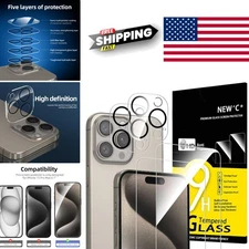 Case Friendly Screen Protector for iPhone 15 Pro Max 6.7 Inch Dual Pack