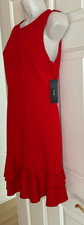 Lulus Size M Red Dress Sleeveless Ruffle Bodycon Made in USA ~ NWT