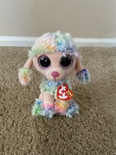 Ty Beanie Boos - RAINBOW the Tie Dyed Poodle Dog