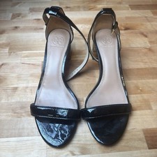 Tory Burch Heels 9M Ankle Strap Black Leather Shoes