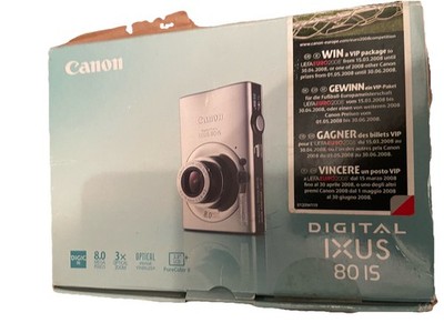 Canon Digital Ixus 80IS Digital Compact Camera Working w/ 3x Optical Zoom