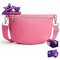 UmhäNgetasche Damen Vegan Leder Crossbody Bag Mit Verstellbarem Schultergurt