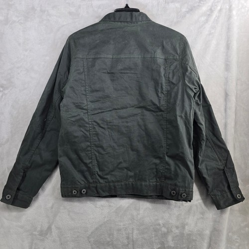Flint and Tinder Waxed Trucker Jacket Mens Large Flannel Lined Green New - Picture 6 of 8