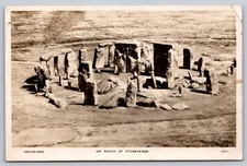 Stonehenge Aerial View RPPC Aerofilms Series 10991 England Real Photo Postcard