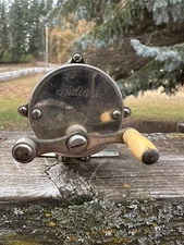 Vintage Indian 80 Fishing Spinning Reel "Motorcycle "