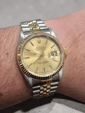 Rolex Datejust 16233 36mm 18k Yellow Gold & Stainless Steel Box & Papers 1999