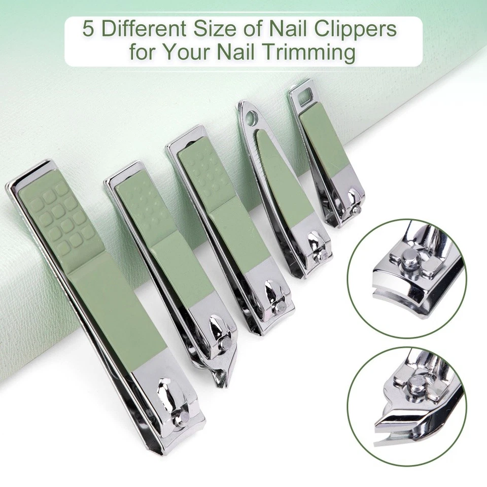 Nagelknipser Set 35 in 1 Tragbaren Maniküre Pediküre Set für Zuhause & Reisen - Bild 3 von 4