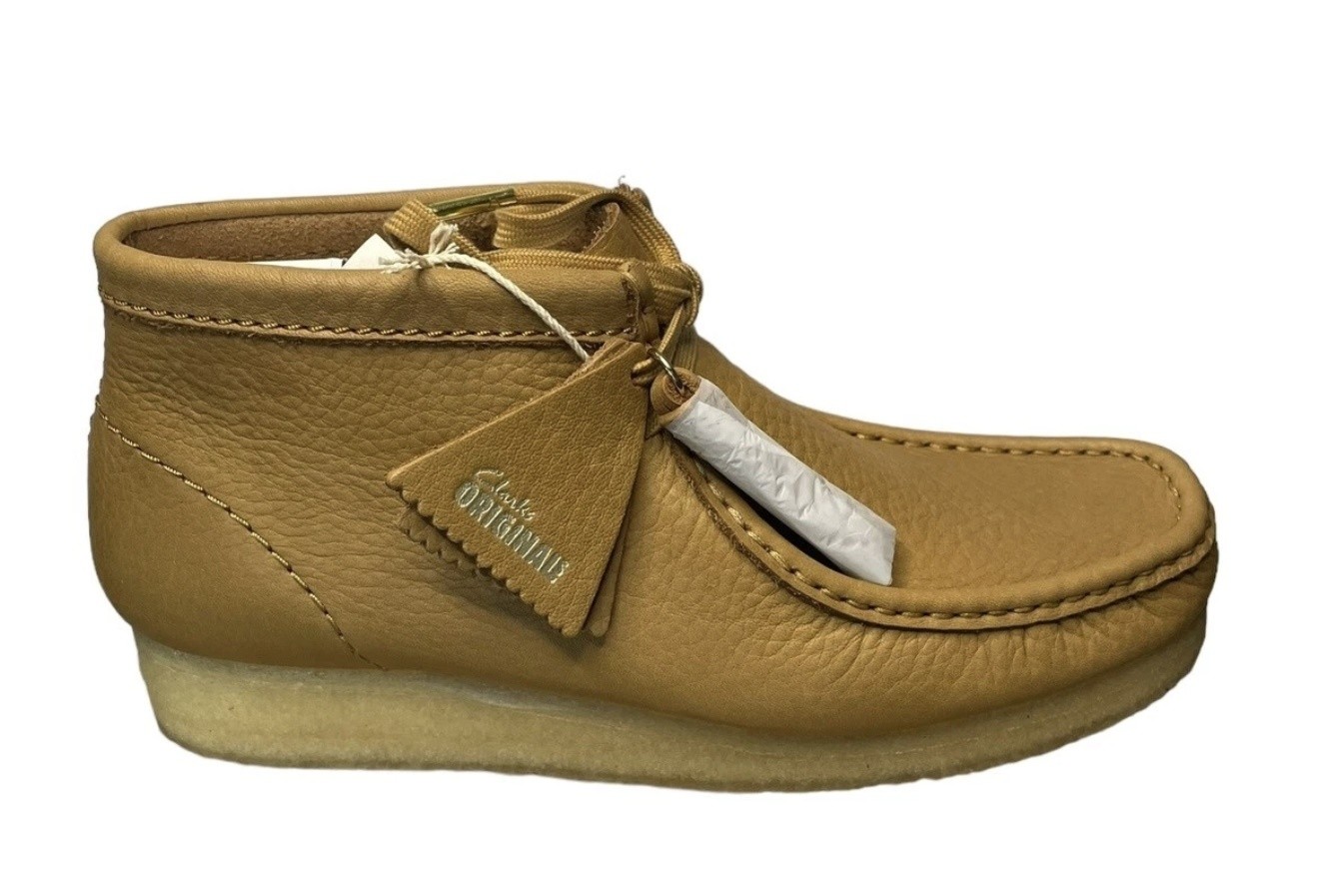 SAOLA Scarpe stivali Clarks Wallabee donna 9 5 pelle marrone originale suola crepe casual