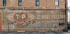 Dallas Texas 1910s Texas and Pacific Railroad Mural to St Louis 23 Hours