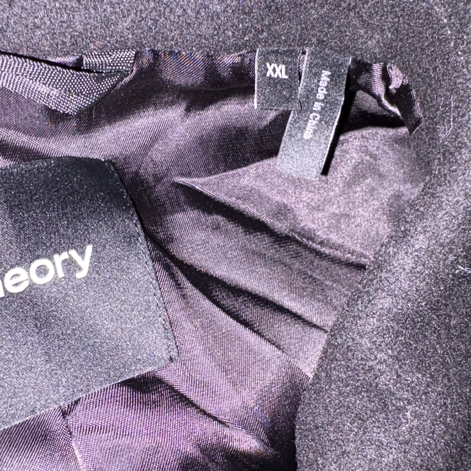 Chaqueta urbana Theory Wyatt para hombre XXL negra mezcla de lana Melton cachemir cremallera completa Foto 4 de 4