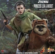 1 6 Hot Toys MMS551 Star Wars Princess Leia Wicket Action Figure ROJ NIB