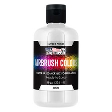 8oz White Surface Primer Airbrush Paint, Ready-To-Spray Water-Based Poly-Acrylic