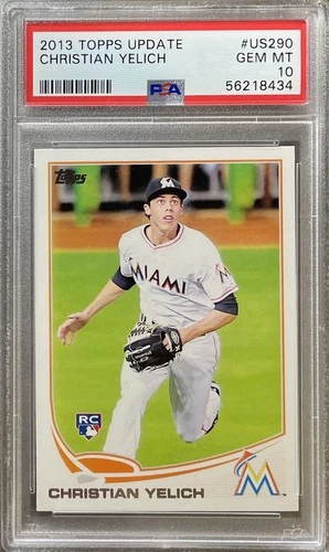 CHRISTIAN YELICH 2013 Topps Update #US290 PSA 10 GEM MT RC