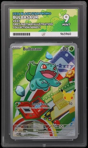 Pokémon Graded Card - Bulbasaur MEP 037 ACE 9 MINT - First Partner Illustration