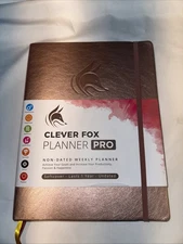 Clever Fox Planner  PRO  8.5 x 11" Non-Dated Weekly Planner  Gold Soft Cover