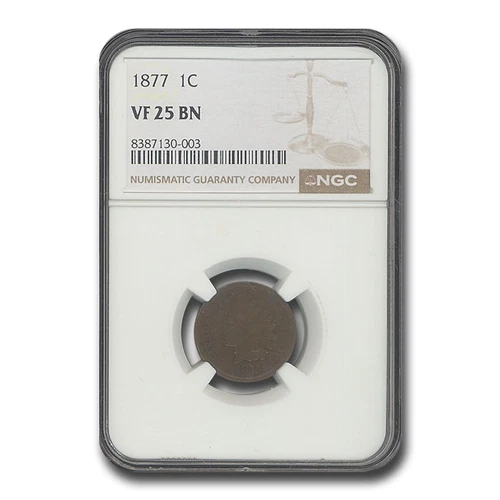 1877 Indian Head Cent VF-25 NGC