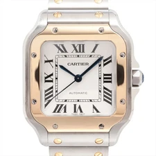 Cartier Santos Doo Cartier MM W2SA0016 SS×YG SS×YG AT Silver-Face