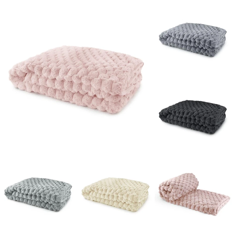 Blanket Throw for Sofa Throwover Luxurious Faux Fur Cosy Soft Lush Large - Image 1 of 1