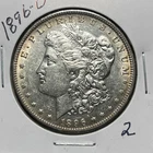1896-O MORGAN SILVER DOLLAR, AU DETAILS