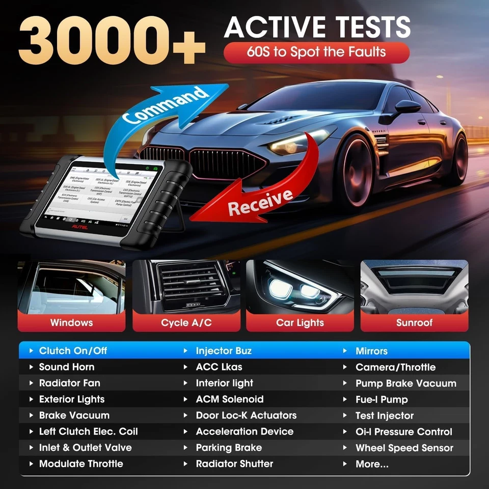 Autel MaxiCheck MX808S OBD2 Scanner 2025 VER Bidirectional Tool Key 28+ Services - image 3 of 4