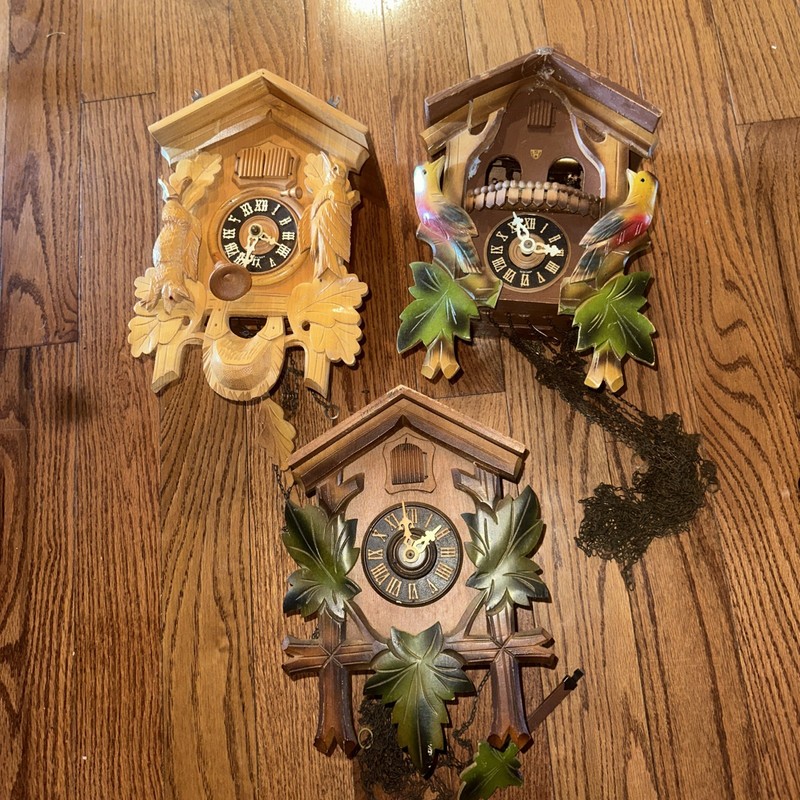 3 Cuckoo Clock For Parts Only