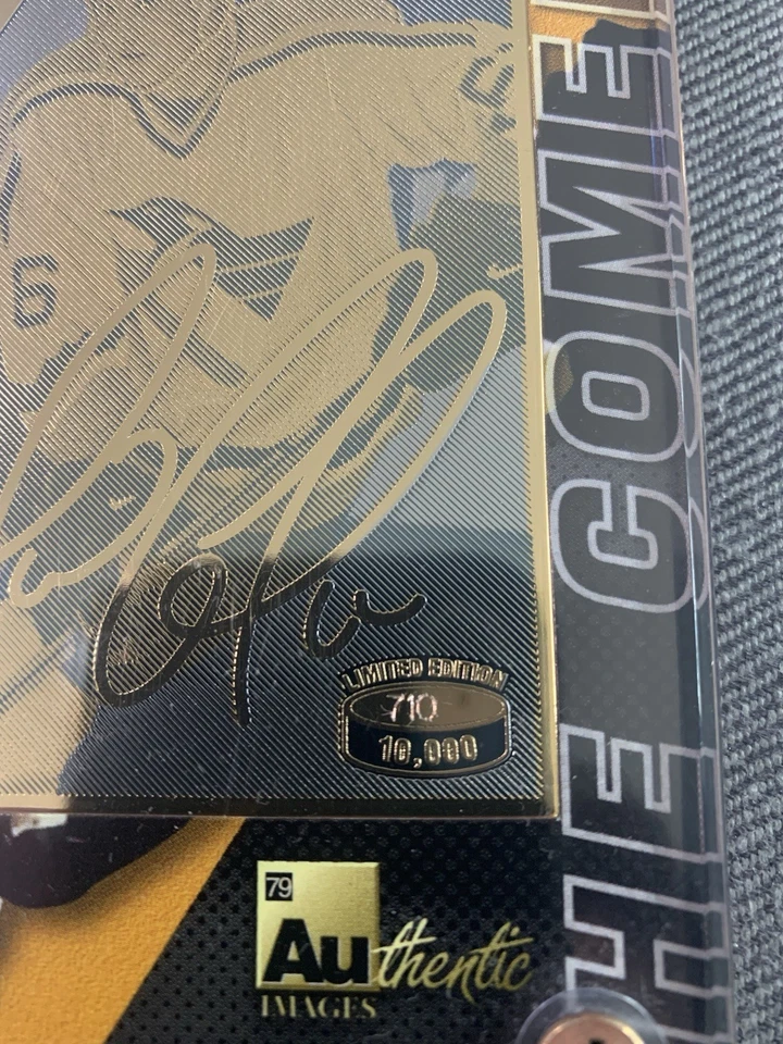 Mario Lemieux 24k Gold Etched Commemorative Card danbury mint 2001 - Image 4 of 4