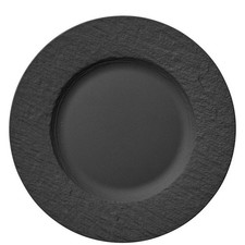 Piatto Piano Manufacture Rock nero in porcellana Villeroy & Boch.