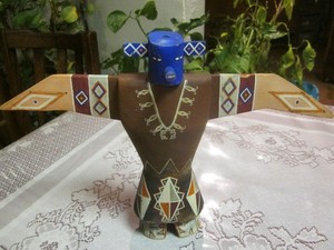 Vintage Kachina Wood Carved Eagle Statue; Figure.  (New Mexico)