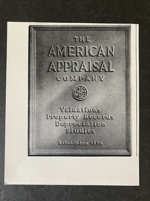 1945 The American Appraisal Company Valuations Property Records Vintage Print Ad