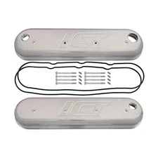 ICT Billet Engine Valve Cover 551713; LS Billet ICT Logo Tall for 99-14 Chevy LS