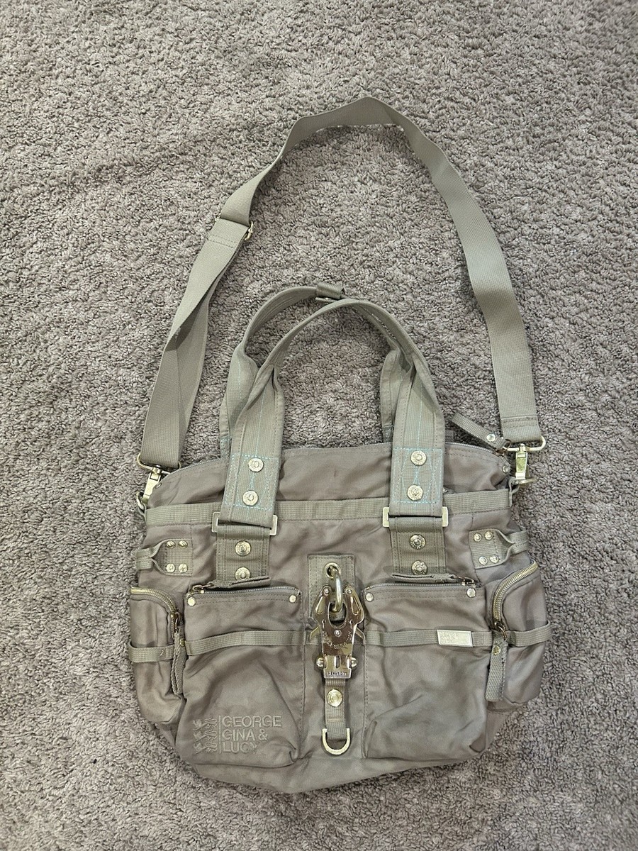 バッグ GILLI LACE UP BAG Y2K 00S ARCHIVE ITALY Vintage Y2K George Gina & Lucy GGL 6IX Multipocket Bag Metal Clasp