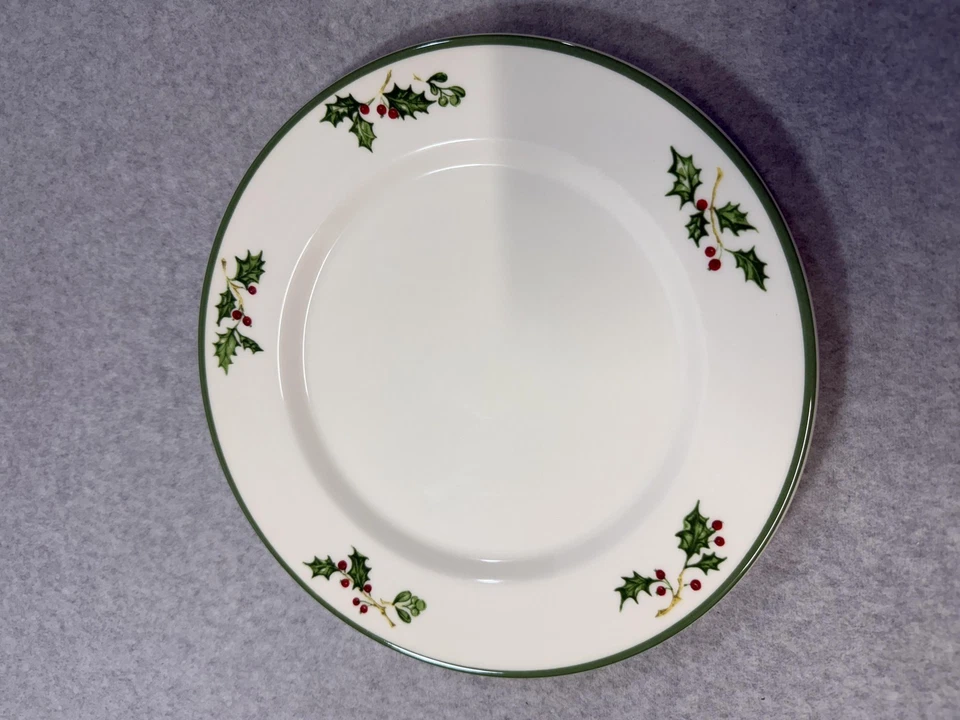 Conjunto de 2 pratos de jantar Traditions Christopher Radko celebrações de férias azevinho - Imagem 2 de 4