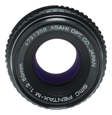 Pentax-M 50mm f/2 SLR Film Camera Lens by Asahi Optical Co.