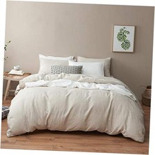 Pure Linen Duvet Cover Set, 100 Natural French Linen King Linen/Natural Linen