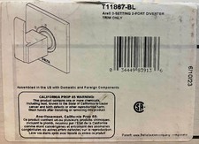 Delta T11867-BL Three-Setting Two-Port Diverter Trim Kit Only In Matte Black